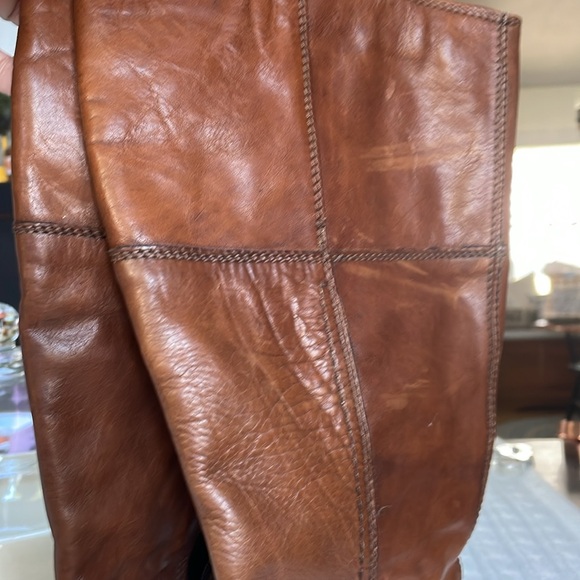 Clarks Womens leather Mascarpone Mix Tall Boots Sz 8.5 Hardware on outside ankle - Picture 9 of 12